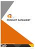 PRODUCT DATASHEET. Your Productivity is our Priority