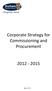 Corporate Strategy for Commissioning and Procurement