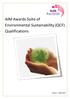 AIM Awards Suite of Environmental Sustainability (QCF) Qualifications