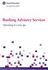 Banking Advisory Services. Operating in a new age