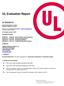 UL Evaluation Report UL ER Issued: December 10, 2016 Revised: February 22, UL Category Code: ULEV. CSI MasterFormat