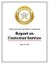 TEXAS ALCOHOLIC BEVERAGE COMMISSION. Report on Customer Service