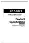 ekk8301 Product Specification Keyboard Encoder DOC. VERSION 1.0