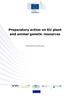 Preparatory action on EU plant and animal genetic resources. Executive summary