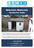 Management Consultancy Training. Asbestos Materials. - Residential Guide -