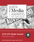 2019 APA Media Awards. Advertising Rules