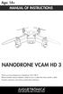 MANUAL OF INSTRUCTIONS NANODRONE VCAM HD 3