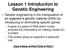 Lesson 1 Introduction to Genetic Engineering