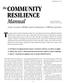 COMMUNITY RESILIENCE