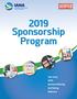 2019 Sponsorship Program Year-long EXPO Business Meeting Golf Outing Webinars