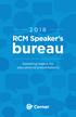 RCM Speaker s bureau