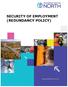 SECURITY OF EMPLOYMENT (REDUNDANCY POLICY)