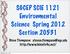 SGCEP SCIE 1121 Environmental Science Spring 2012 Section Steve Thompson: