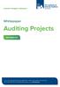 Auditing Projects. Whitepaper. Connect Support Advance SEPTEMBER 2017