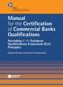 Manual for the Certification of Commercial Banks Qualifications