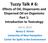 Tuzzy Talk # 6: Effects of Oil, Dispersants and Dispersed Oil on Organisms Part 1: Introduction to Toxicology