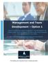Management and Team Development Option 1