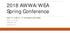 2018 AWWA/WEA Spring Conference