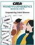 Women s Conference. Leader. Voter. Registration. Empowering Union Women. Organizer. Activist. Advocate. April 5-7, 2019
