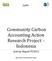 Community Carbon Accounting Action Research Project Indonesia