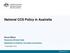 National CCS Policy in Australia