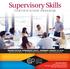 Supervisory Skills CERTIFICATION PROGRAM