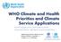 Global Framework for Climate Services Partners Advisory Committee 9 October 22-23, 2018 Rome