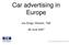 Car advertising in Europe