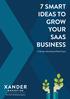 7 SMART IDEAS TO GROW YOUR SAAS BUSINESS