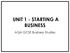 UNIT 1 - STARTING A BUSINESS. AQA GCSE Business Studies