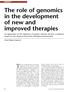 The role of genomics in the development of new and improved therapies
