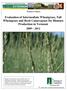 Evaluation of Intermediate Wheatgrass, Tall Wheatgrass and Reed Canarygrass for Biomass Production in Vermont