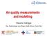 Air quality measurements and modelling