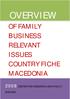 OVERVIEW OF FAMILY BUSINESS RELEVANT ISSUES COUNTRY FICHE MACEDONIA