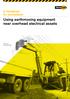 Using earthmoving equipment near overhead electrical assets