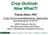 Crop Outlook: Now What?!