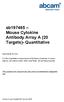 ab Mouse Cytokine Antibody Array A (20 Targets)- Quantitative