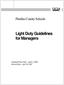 Light Duty Guidelines for Managers