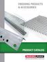 FINISHING PRODUCTS & ACCESSORIES PRODUCT CATALOG