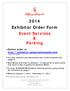 2014 Exhibitor Order Form Event Services & Parking