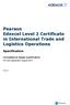 Pearson Edexcel Level 2 Certificate in International Trade and Logistics Operations