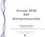 Europe 2020 ESF Entrepreneurship