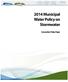 2014 Municipal Water Policy on Stormwater. Convention Policy Paper