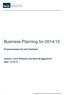 Business Planning for 2014/15