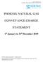 PHOENIX NATURAL GAS CONVEYANCE CHARGE STATEMENT
