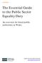 The Essential Guide to the Public Sector Equality Duty