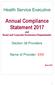Annual Compliance Statement 2017 and Board and Corporate Governance Requirements