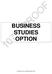 BUSINESS STUDIES OPTION