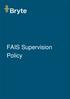 FAIS Supervision Policy