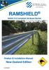 RAMSHIELD. New Zealand Edition. Product & Installation Manual. MASH TL3 Compliant W-Beam Barrier. Ref: PM 023/0